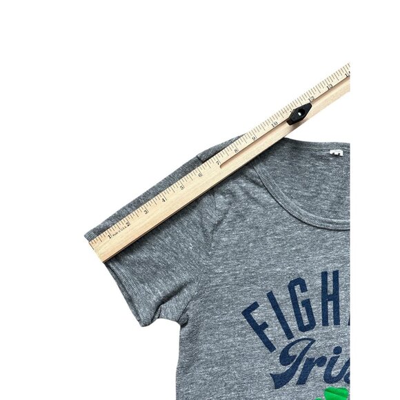Notre Dame Fighting Irish Shirt Womens Gray Football Under Armour Short Sleeve - Picture 5 of 6
